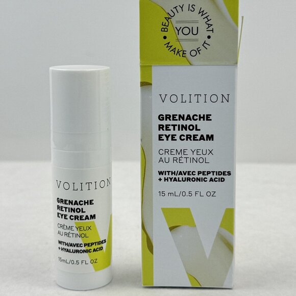 Volition Grenache Retinol Eye Cream With Peptides Hyaluronic Acid 15 ml NEW - Picture 2 of 7